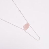 Raw Gemstone Sterling Silver Light Weight Necklace