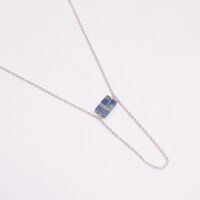 Raw Gemstone Sterling Silver Light Weight Necklace