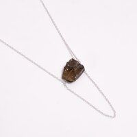 Raw Gemstone Sterling Silver Light Weight Necklace