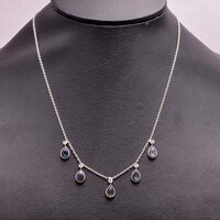 Charm Necklaces 925 Sterling Silver Labradorite Gemstone