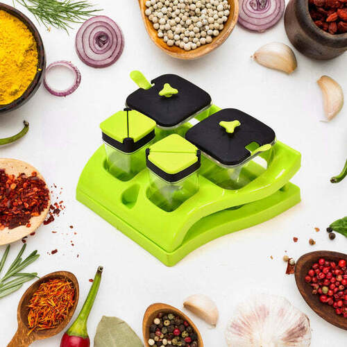 PLASTIC AACHAR PICKLE CONTAINER / CHUTNEY / MUKHWAS TRAY / MASALA TRAY DINNING SPICE STAND ( 0094)