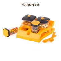 PLASTIC AACHAR PICKLE CONTAINER / CHUTNEY / MUKHWAS TRAY / MASALA TRAY DINNING SPICE STAND ( 0094)