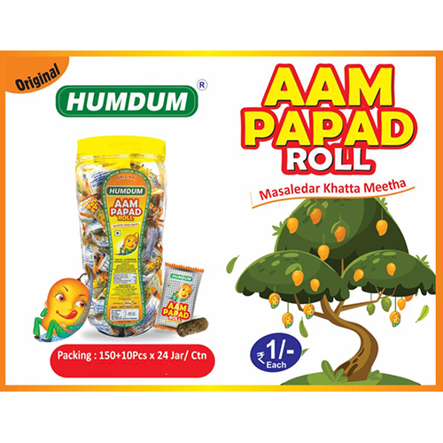 Humdum Aam Papad Roll - Original Flavor, Eggless Solid Pieces | Different Pack Sizes Available