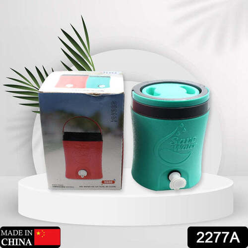 WATER JUG CAMPER WITH TAP PLASTIC INSULATED WATER 3.5 LITER WATER STORAGE COOL WATER STORAGE FOR TRAVELING WATER JUG 3.5 LTR (2277A)
