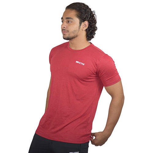 Red Sports Dry Fit Lycra Running T-Shirts Age Group: Adult