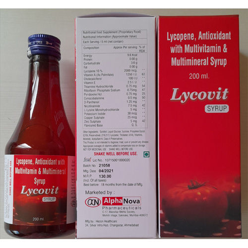 Lycopene Antioxidant Multivitamin Multimineral Syrup