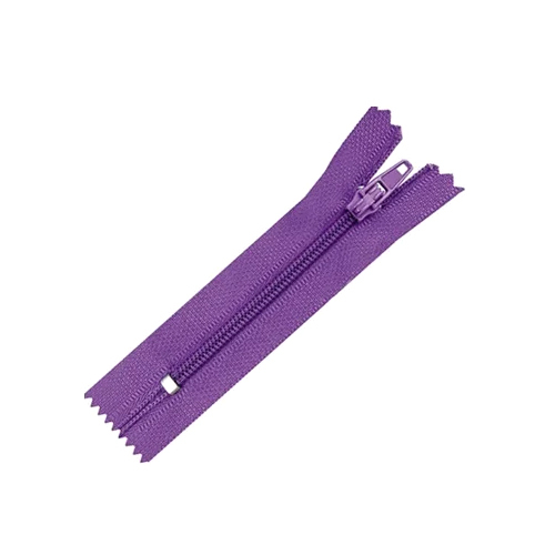 Nylon Coil Zipper - Durable, Lightweight | Open-End Design, Available in Various Sizes, Popular Purple Color, Resists Abrasion & Mildew