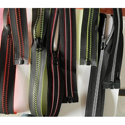 Non YKK Vislon Zipper - High Quality Durable Material, Close End Type, Multicolor Options Available for Garment and Bag Applications