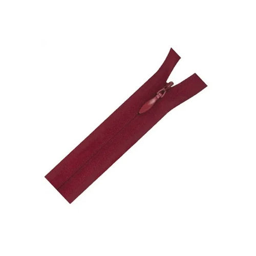 Red Polyester Invisible Zipper