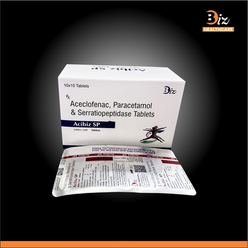 ACECLOFENAC 100MG PARACETAMOL 325MG SERRATIOPEPTIDASE 15MG