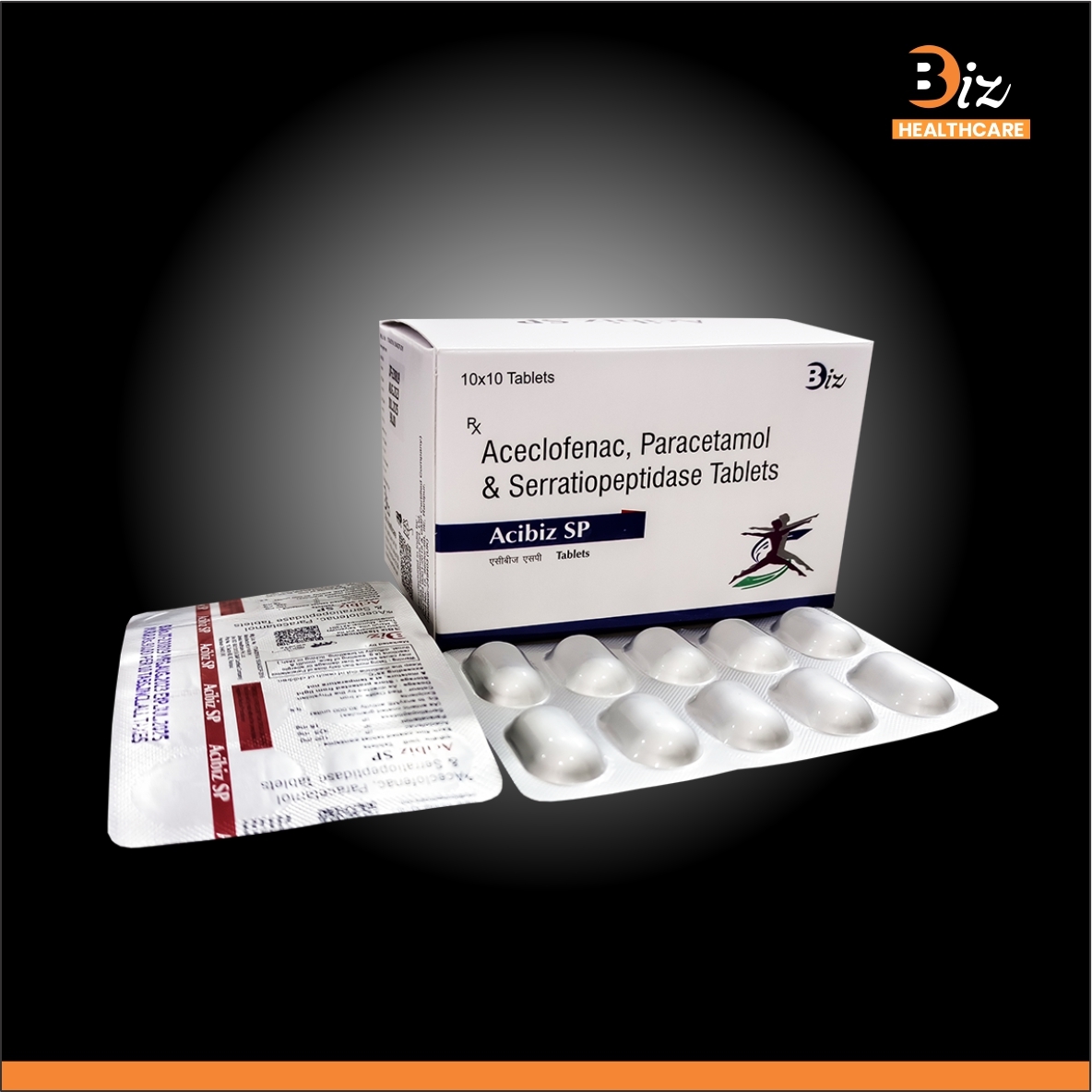 ACECLOFENAC 100MG PARACETAMOL 325MG SERRATIOPEPTIDASE 15MG