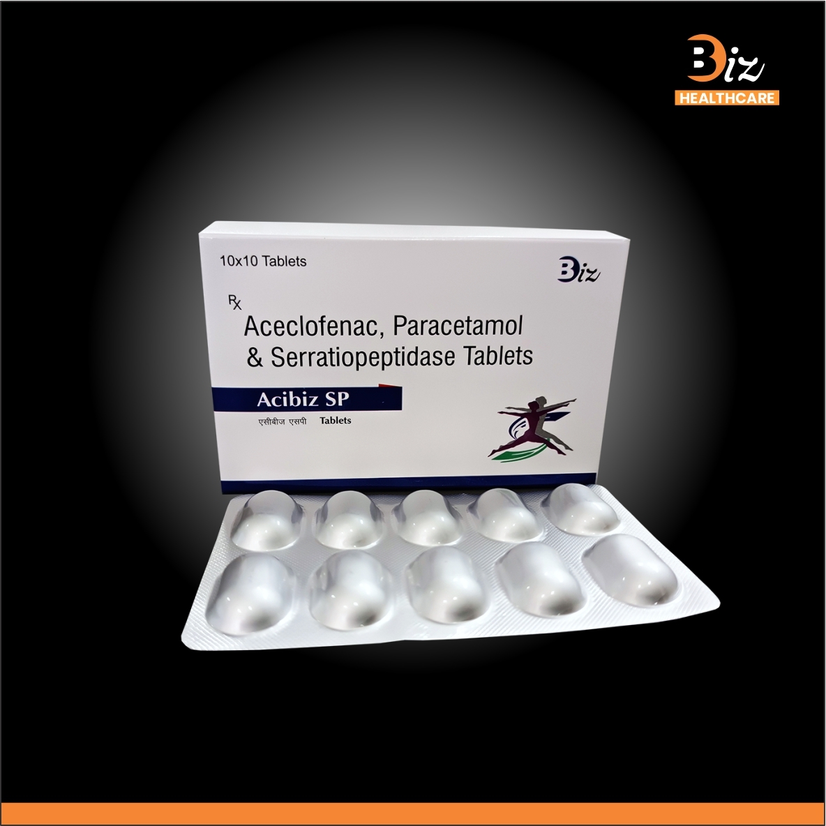 ACECLOFENAC 100MG PARACETAMOL 325MG SERRATIOPEPTIDASE 15MG