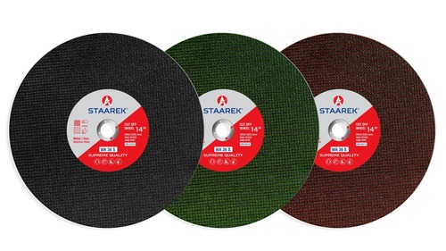 STAAREK CUT-OFF WHEEL - 14" x 350mm x 2.8mm | Supreme Quality, Effortless Usage, Ideal for Cutting Hard Metal, Available in Green, Brown, Black, Red