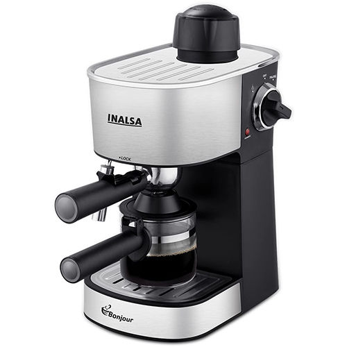 INALSA Espresso Cappuccino 4Cup Coffee Maker 800W- Bonjour (3in1- Espresso Cappuccino