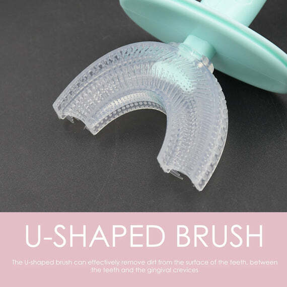KIDS U SHAPED TOOTHBRUSH CHILDREN BABY SILICONE KIDS TOOTHBRUSH U SHAPED SILICONE BRUSH HEAD FOR 360 DEGREE CLEANING SUITABLE FOR 2-6 YEARS (8352)