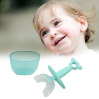 KIDS U SHAPED TOOTHBRUSH CHILDREN BABY SILICONE KIDS TOOTHBRUSH U SHAPED SILICONE BRUSH HEAD FOR 360 DEGREE CLEANING SUITABLE FOR 2-6 YEARS (8352)
