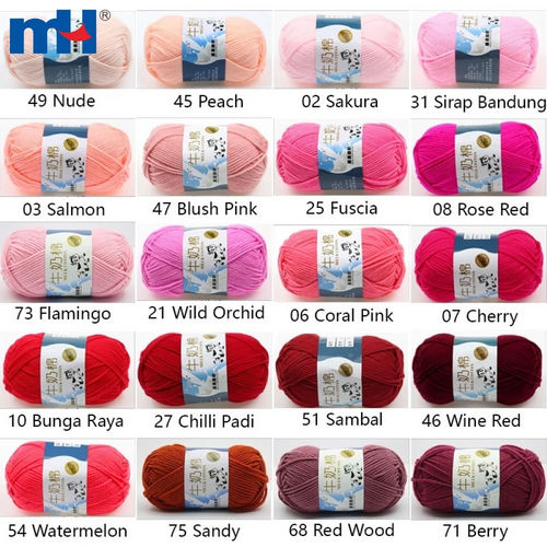 Milk Cotton Hand Knitting Yarn for Crochet and Knitting Yarn Soft Baby Crochet Knitted Yarn for Hand Knitting