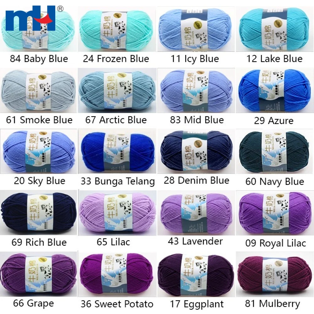 Milk Cotton Hand Knitting Yarn for Crochet and Knitting Yarn Soft Baby Crochet Knitted Yarn for Hand Knitting