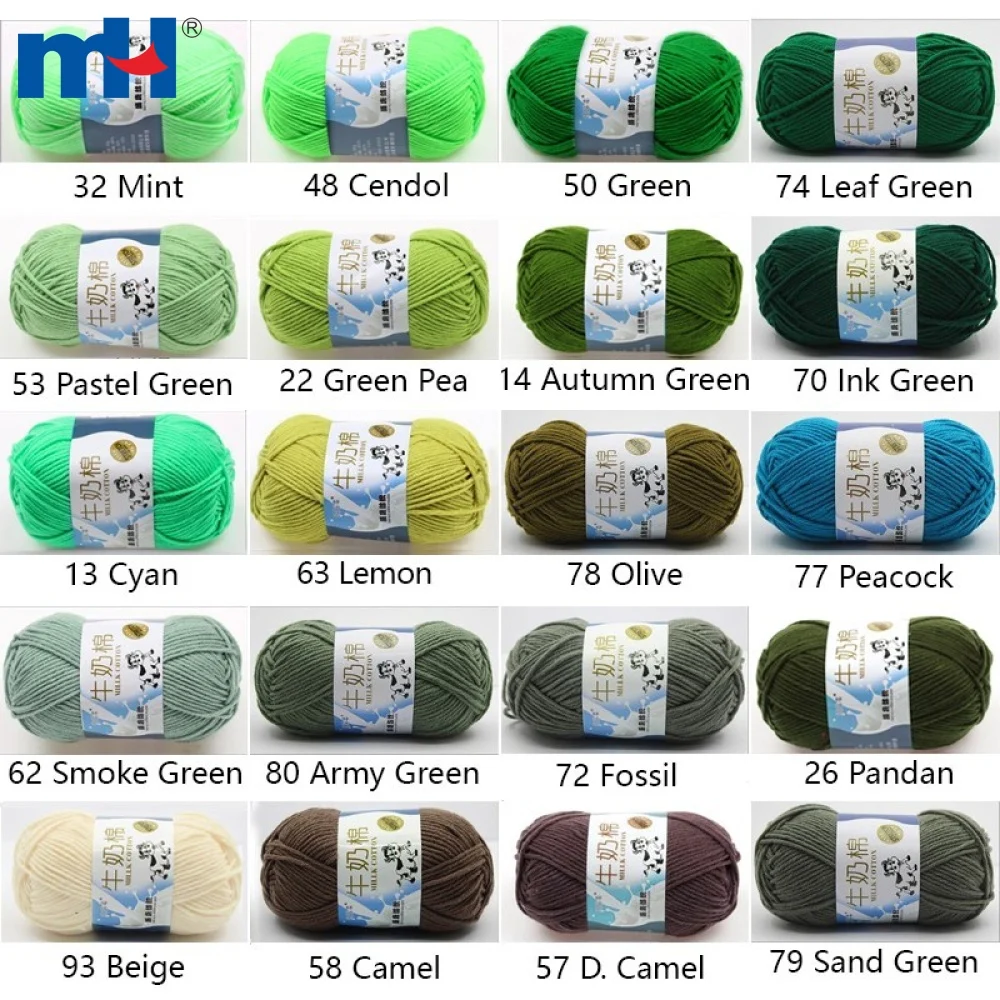 Milk Cotton Hand Knitting Yarn for Crochet and Knitting Yarn Soft Baby Crochet Knitted Yarn for Hand Knitting