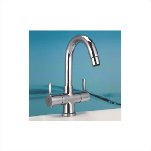 Silver Center Hole Basin Mixer