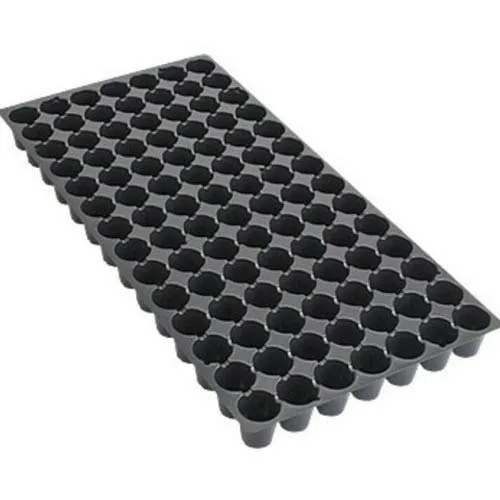 Plastic Nursery Seedling Tray - High-Grade Plastic, Various Sizes Available, Rigid Build, Black Color | Ideal for Seedlings and Plant Propagation