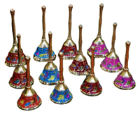 Brass Hand Bell Pooja - Color: Gold