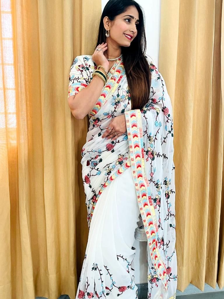 georgette saree                    .