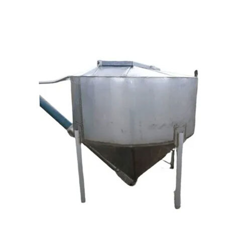 Stainless Steel Storage Silo - Galvanized Finish, Cone Bottom Design for Industrial Use, Corrosion-Resistant with Warranty, Ideal for Bulk Materials and Liquids