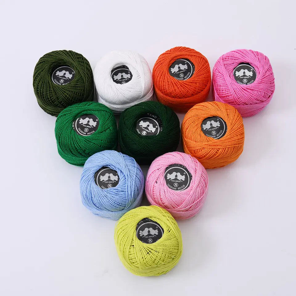 Cotton Embroidery Thread 10pcs Cotton Thread Balls Colorful Crochet Thread Cotton Embroidery Thread Kit No Stock