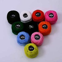 Cotton Embroidery Thread 10pcs Cotton Thread Balls Colorful Crochet Thread Cotton Embroidery Thread Kit No Stock