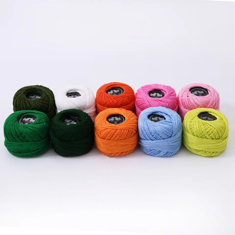 Cotton Embroidery Thread 10pcs Cotton Thread Balls Colorful Crochet Thread Cotton Embroidery Thread Kit No Stock