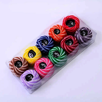 Variegated Crochet Thread Cotton Thread Balls Cotton Embroidery Thread Rainbow Color Cross Stitch Thread Embroidery Yarn