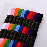 Cross-stitch Thread Cotton Embroidery Thread DIY Weaving Color Cotton Thread for Hand Sewing Stitching Embroidery Yarn