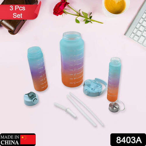 PLASTIC WATER BOTTLE 3PC SET (8403a)