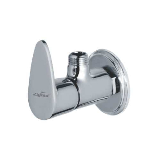 Silver Angle Cock With Wall Flange