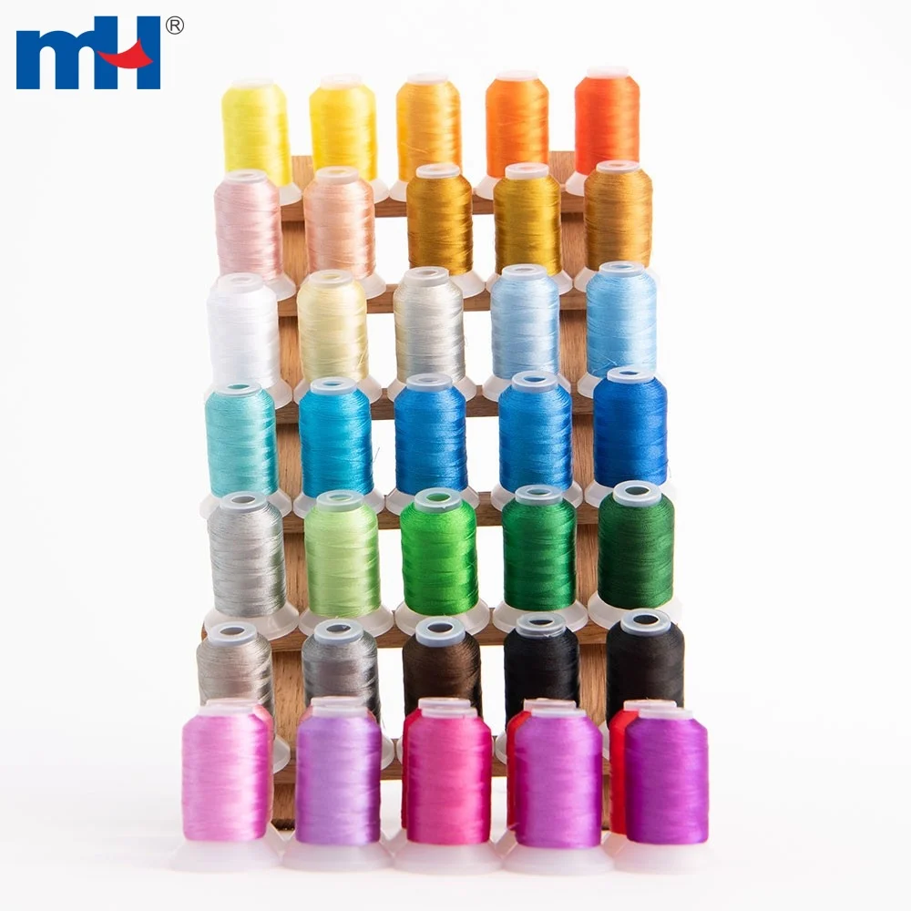 Embroidery Thread Set 500M 100% Polyester Embroidery Thread Small Cone for Embroidery and Sewing Machines