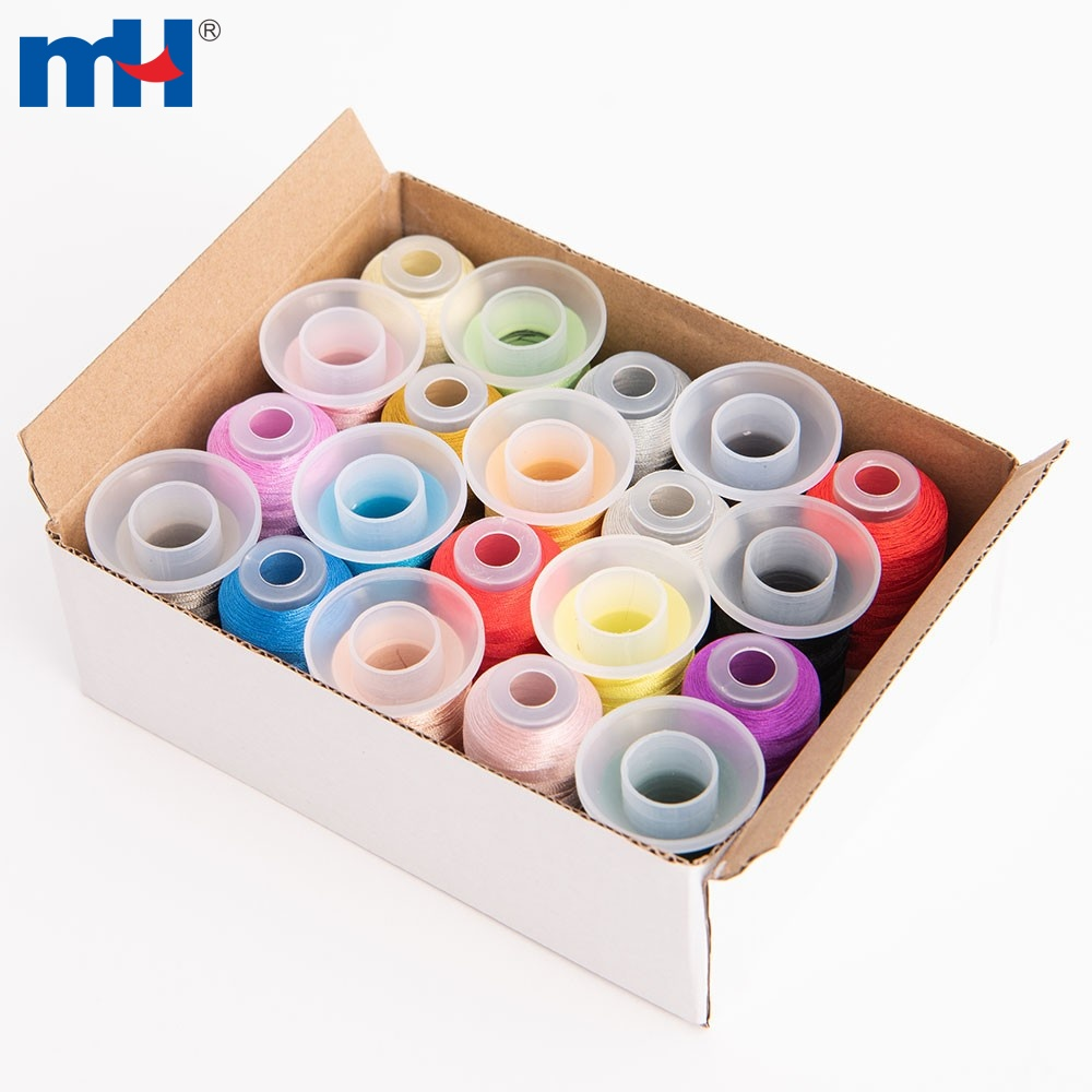 Embroidery Thread Set 500M 100% Polyester Embroidery Thread Small Cone for Embroidery and Sewing Machines