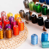 Embroidery Thread Set 500M 100% Polyester Embroidery Thread Small Cone for Embroidery and Sewing Machines