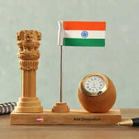 Wooden Ashok Stambh Ashok Pillers Ashok Stambh Pen Stand Corporate Gifts Promotional Table Top