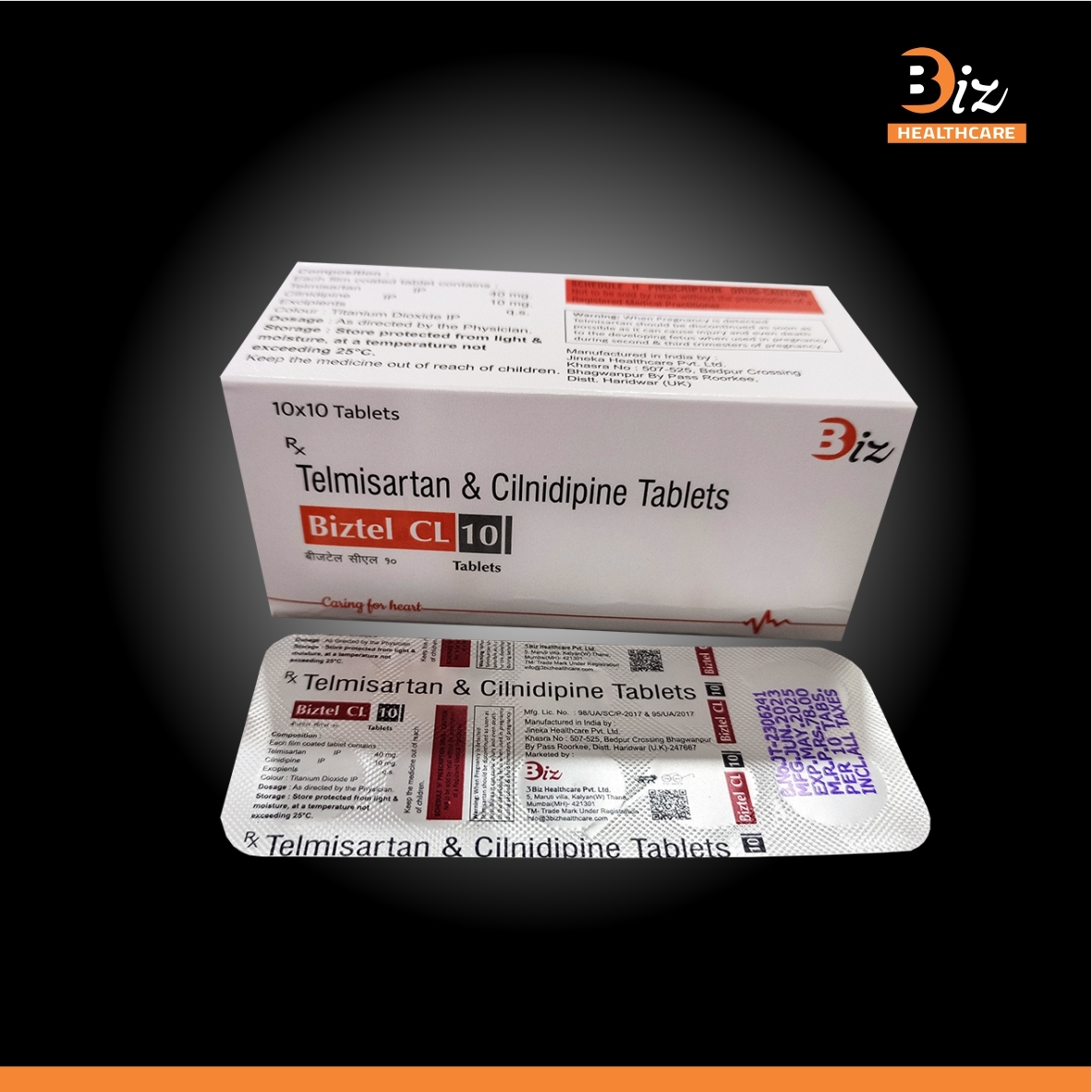 Telmisartan 40mg Cilnidipine 10mg