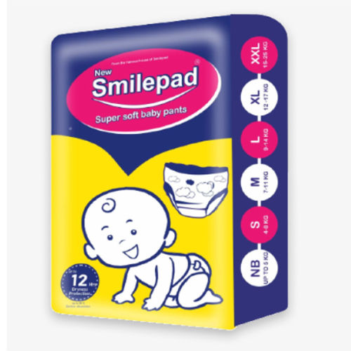 White Smilepad Baby Diapers Pack Of 75