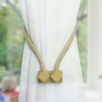 HOME MAGNETIC CURTAIN TIEBACKS STRAPS BUCKLE CLIPS ROPE STRAPS WINDOW CURTAIN BRACKET DECORATION (2 PC) (1441)