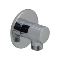 Hand Shower Hose Connector With Flange - Color: Silver