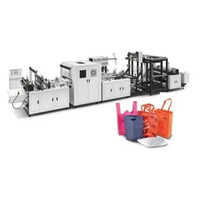 Non Woven Carry Bag Making Machine - 18x5x7 Feet, White Color | Automatic Electric Drive, 8 Power, Warranty Included