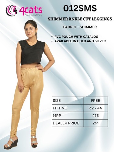 Shimmer Ankle Cut Leggings - Color: Available In Various Colors