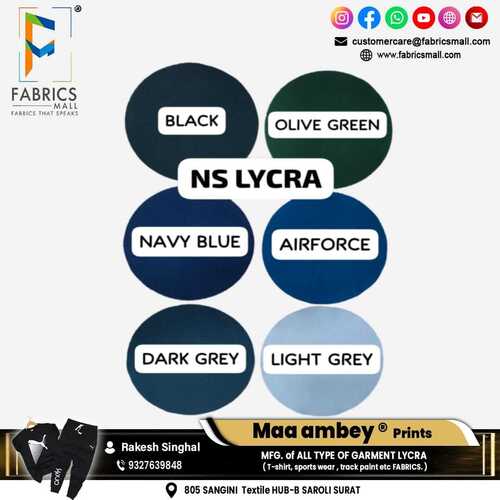 Introducing NS LYCRA fabric BY Fabrics mall with 12% spendex
