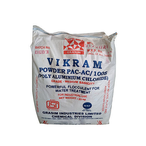 25 Kg Poly Aluminium Chloride Application: Industrial