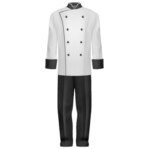 Hotel White And Black Uniform