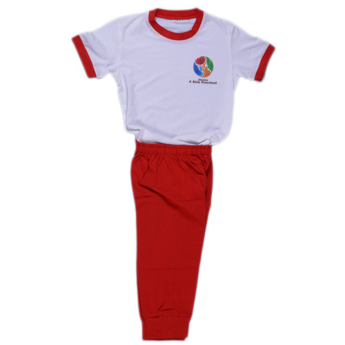 School White And Red Uniform