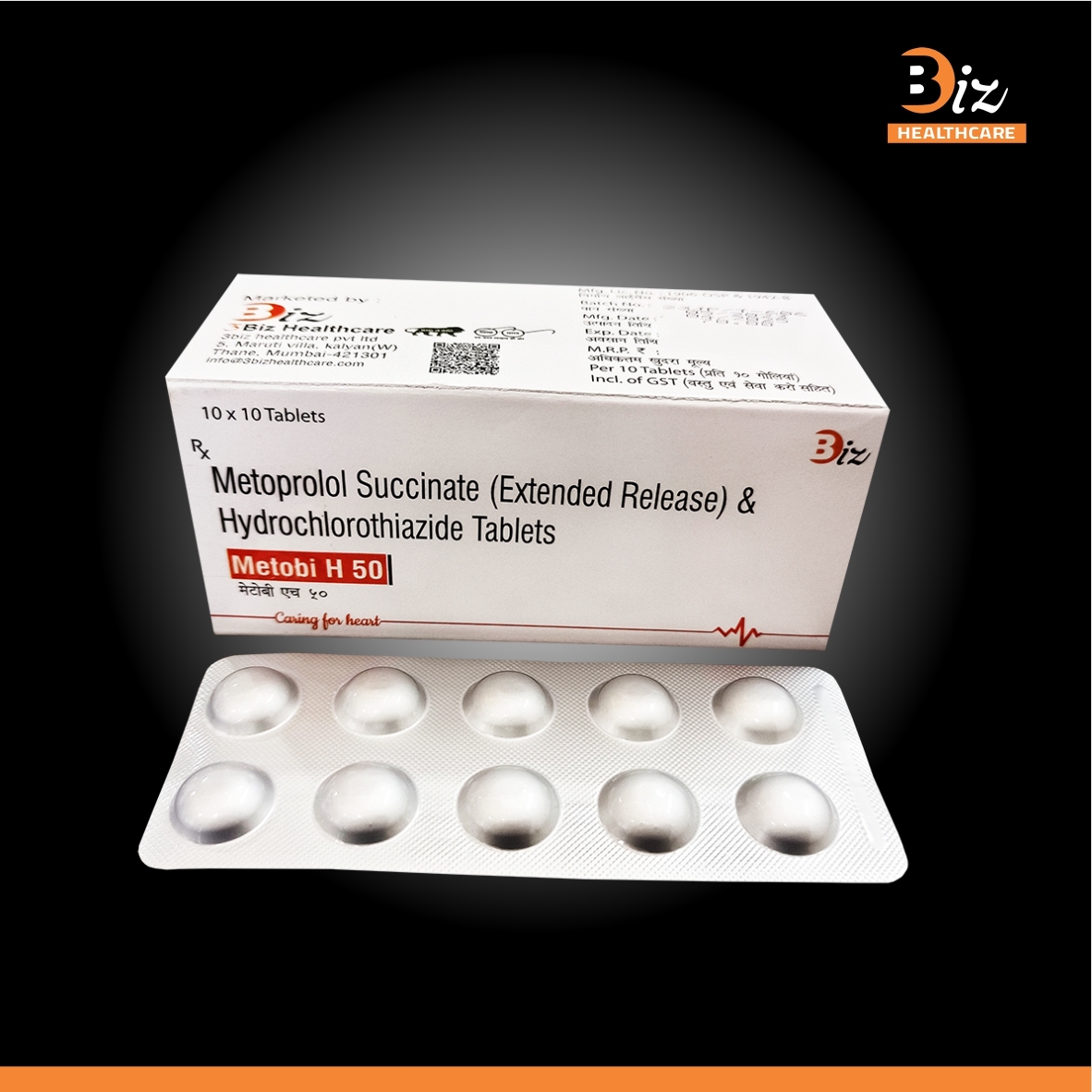 Metoprolol Succinate 50mg ER Hydrochlorothiazide 12.5mg